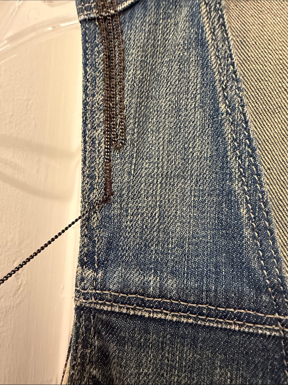 Diesel Y2K Denim Deep-V Women's Jumpsuit in Blue - Picture 4 of 11